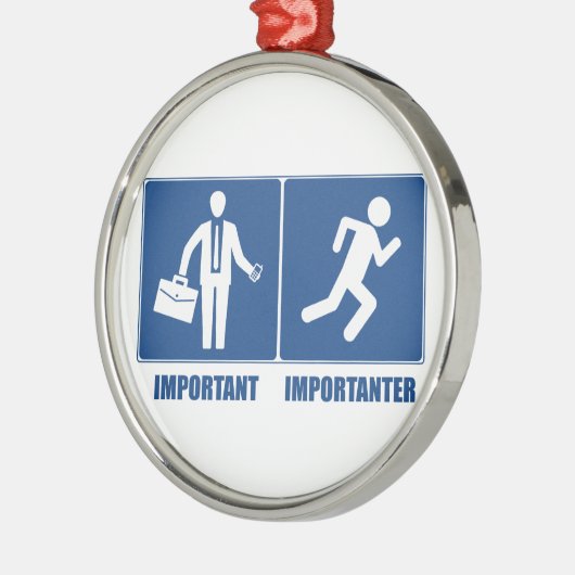 Het werk is belangrijk, het lopen is belangrijk metalen ornament (Links)