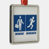 Het werk is belangrijk, het lopen is belangrijk metalen ornament (Rechts)