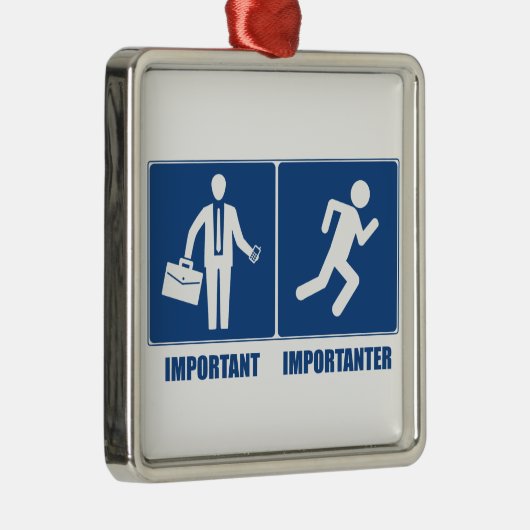 Het werk is belangrijk, het lopen is belangrijk metalen ornament (Rechts)