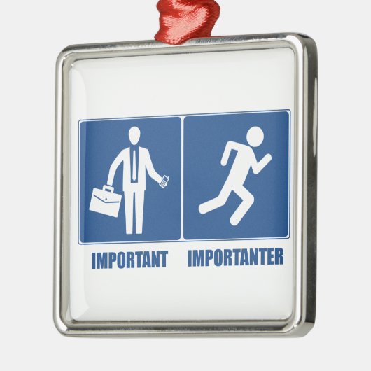 Het werk is belangrijk, het lopen is belangrijk metalen ornament (Links)