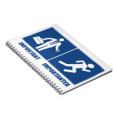 Het werk is belangrijk, het lopen is belangrijk notitieboek (Rechterzijde)