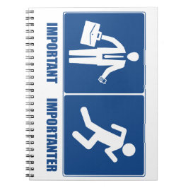 Het werk is belangrijk, het lopen is belangrijk notitieboek