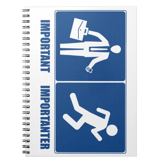 Het werk is belangrijk, het lopen is belangrijk notitieboek (Voorkant)