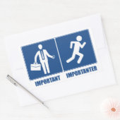 Het werk is belangrijk, het lopen is belangrijk rechthoekige sticker (Envelop)