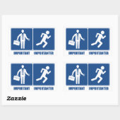 Het werk is belangrijk, het lopen is belangrijk rechthoekige sticker (Vel)