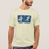 Het werk is belangrijk, het lopen is belangrijk t-shirt (Voorkant)