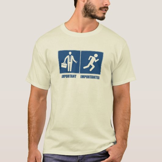 Het werk is belangrijk, het lopen is belangrijk t-shirt (Voorkant)