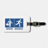 Het werk is belangrijk, het Rollerblading is belan Bagagelabel (Voorkant horizontaal)