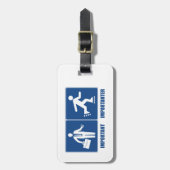 Het werk is belangrijk, het Rollerblading is belan Bagagelabel (Voorkant verticaal)