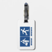 Het werk is belangrijk, het Rollerblading is belan Bagagelabel (Achterkant verticaal)