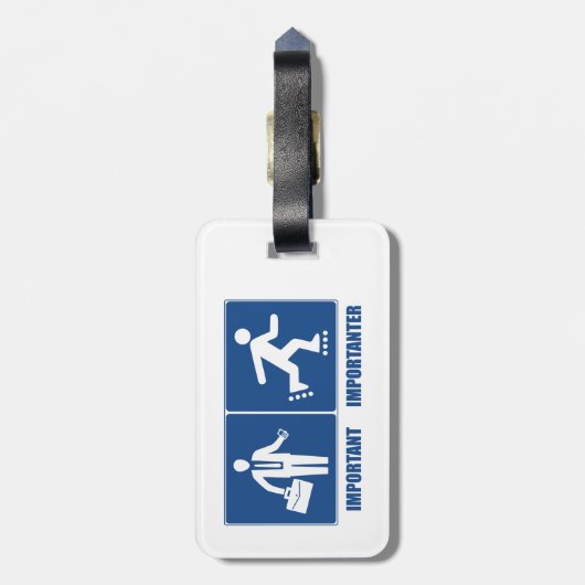 Het werk is belangrijk, het Rollerblading is belan Bagagelabel (Achterkant verticaal)