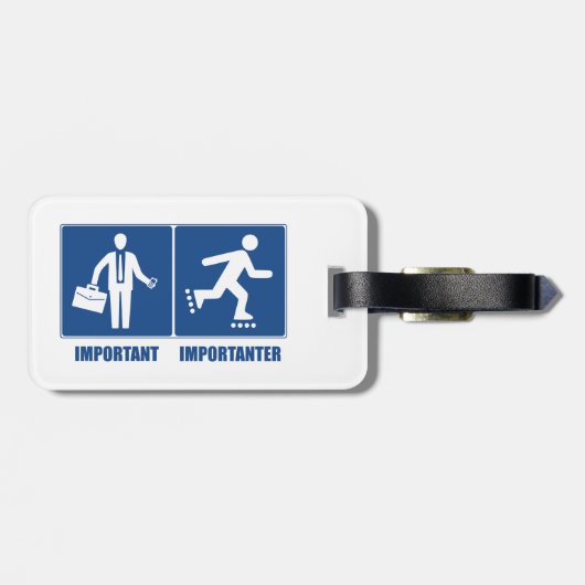Het werk is belangrijk, het Rollerblading is belan Bagagelabel (Achterkant horizontaal)