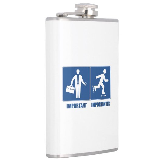 Het werk is belangrijk, het Rollerblading is belan Heupfles (Rechts)