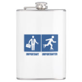 Het werk is belangrijk, het Rollerblading is belan Heupfles (Voorkant)