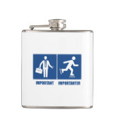 Het werk is belangrijk, het Rollerblading is belan Heupfles (Voorkant)