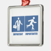 Het werk is belangrijk, het Rollerblading is belan Metalen Ornament (Links)