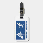 Het werk is belangrijk, het Skien is belangrijk Bagagelabel (Voorkant verticaal)