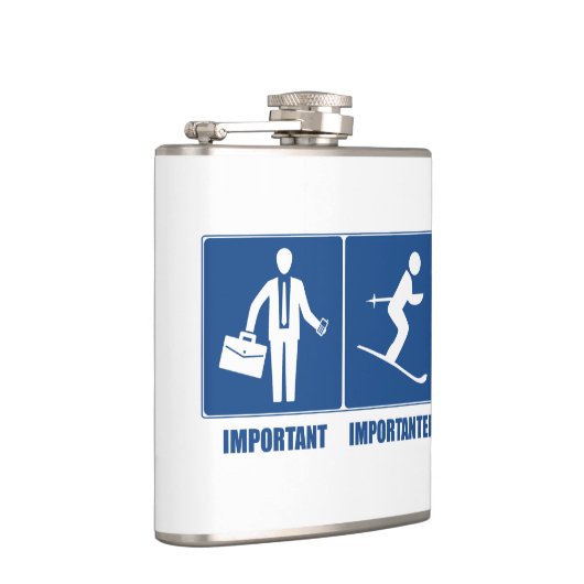 Het werk is belangrijk, het Skien is belangrijk Heupfles (Rechts)