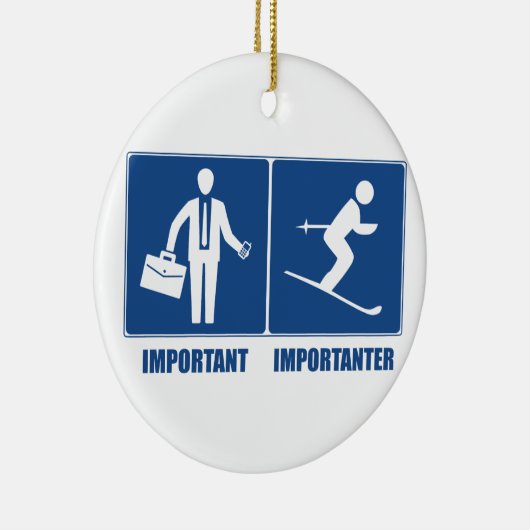 Het werk is belangrijk, het Skien is belangrijk Keramisch Ornament (Rechts)