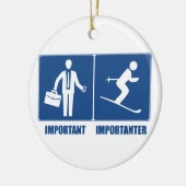 Het werk is belangrijk, het Skien is belangrijk Keramisch Ornament (Links)