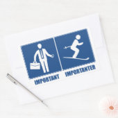 Het werk is belangrijk, het Skien is belangrijk Rechthoekige Sticker (Envelop)