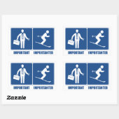 Het werk is belangrijk, het Skien is belangrijk Rechthoekige Sticker (Vel)