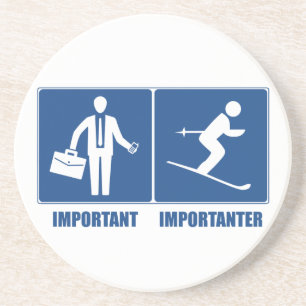 Het werk is belangrijk, het Skien is belangrijk Zandsteen Onderzetter