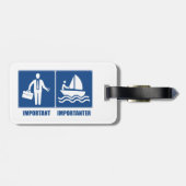 Het werk is belangrijk, het verkopen is belangrijk bagagelabel (Achterkant horizontaal)
