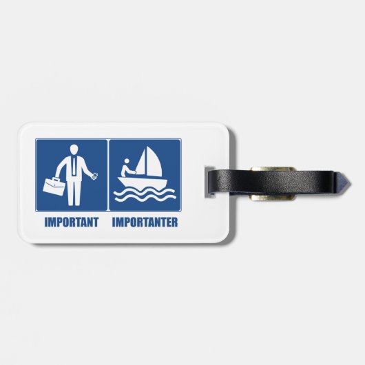 Het werk is belangrijk, het verkopen is belangrijk bagagelabel (Achterkant horizontaal)