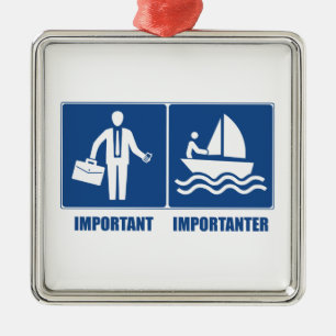 Het werk is belangrijk, het verkopen is belangrijk metalen ornament