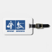 Het werk is belangrijk, het wakeboarding is belang bagagelabel (Voorkant horizontaal)