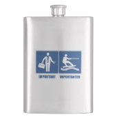 Het werk is belangrijk, het wakeboarding is belang flacon (Voorkant)