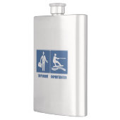 Het werk is belangrijk, het wakeboarding is belang flacon (Links)