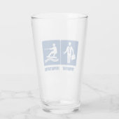 Het werk is belangrijk, het wakeboarding is belang glas (Achterkant)