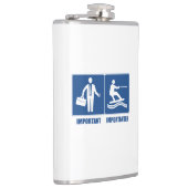 Het werk is belangrijk, het wakeboarding is belang heupfles (Rechts)