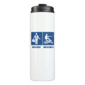 Het werk is belangrijk, het wakeboarding is belang thermosbeker (Voorkant)