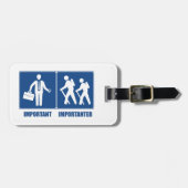 Het werk is belangrijk het wandelen is belangrijk bagagelabel (Voorkant horizontaal)