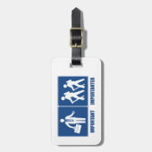 Het werk is belangrijk het wandelen is belangrijk bagagelabel (Voorkant verticaal)