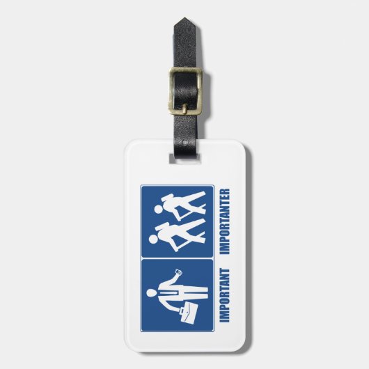 Het werk is belangrijk het wandelen is belangrijk bagagelabel (Voorkant verticaal)