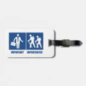 Het werk is belangrijk het wandelen is belangrijk bagagelabel (Achterkant horizontaal)
