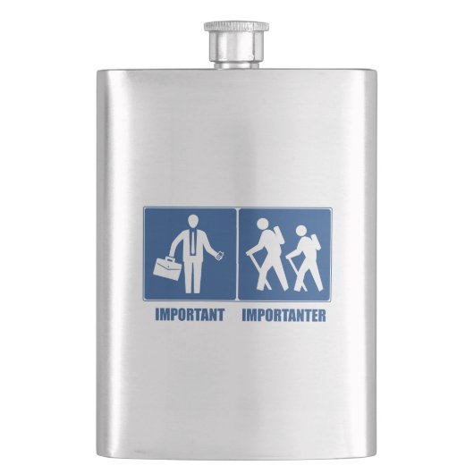 Het werk is belangrijk het wandelen is belangrijk flacon (Voorkant)