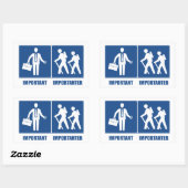 Het werk is belangrijk het wandelen is belangrijk rechthoekige sticker (Vel)