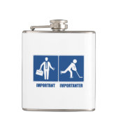 Het werk is belangrijk, Hockey is belangrijk Heupfles (Voorkant)