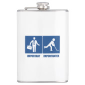 Het werk is belangrijk, Hockey is belangrijk Heupfles (Voorkant)