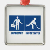 Het werk is belangrijk, Hockey is belangrijk Metalen Ornament (Voorkant)
