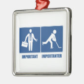 Het werk is belangrijk, Hockey is belangrijk Metalen Ornament (Links)