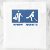 Het werk is belangrijk, Hockey is belangrijk Rechthoekige Sticker (Tas)