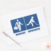 Het werk is belangrijk, Hockey is belangrijk Rechthoekige Sticker (Envelop)