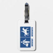 Het werk is belangrijk, Horseback Riding is belang Bagagelabel (Achterkant verticaal)