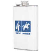 Het werk is belangrijk, Horseback Riding is belang Heupfles (Links)